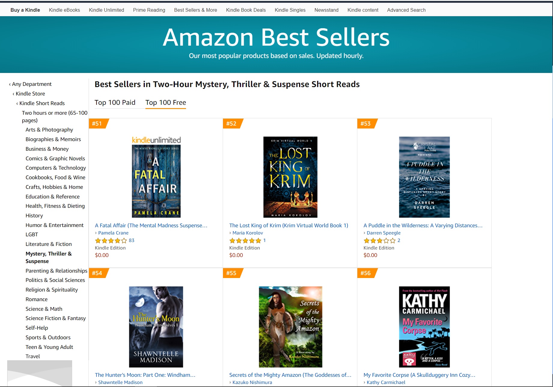 The Lost King of Krim hits multiple Amazon category bestseller lists