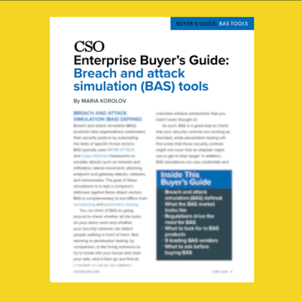 Breach and attack simulation (BAS) tools buyer’s guide