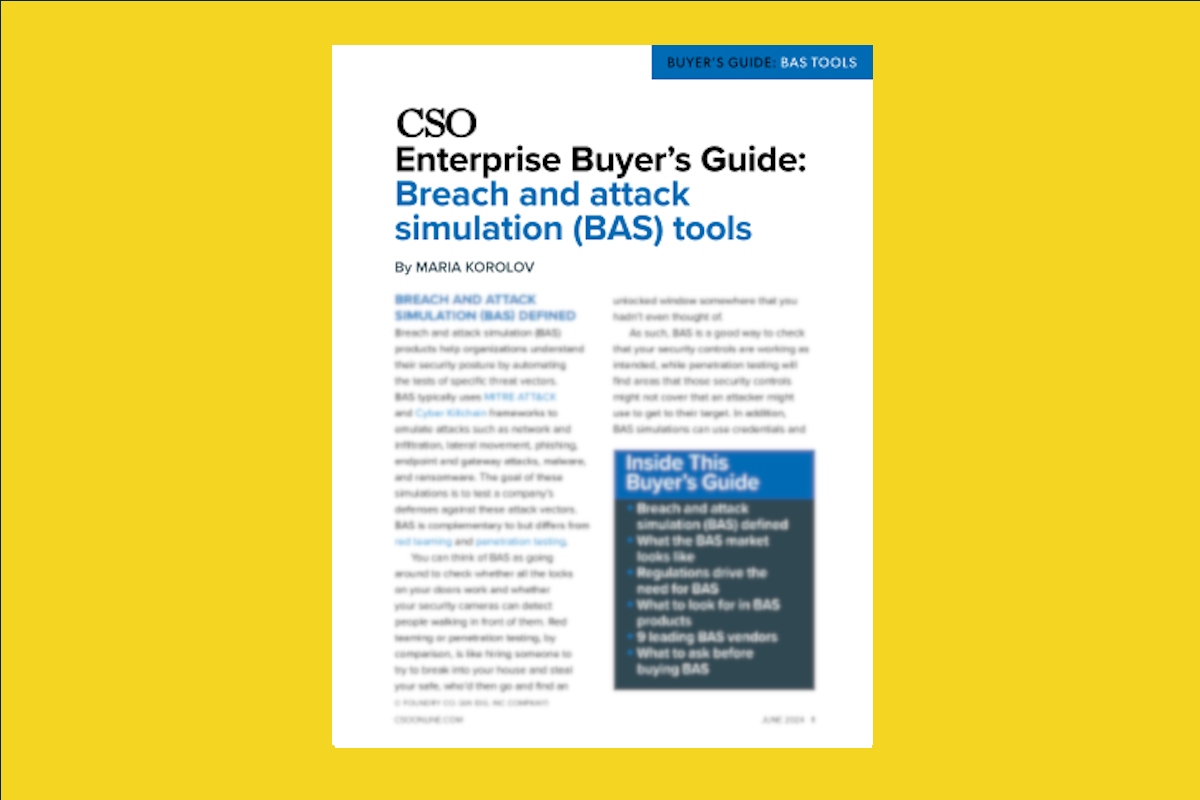 Breach and attack simulation (BAS) tools buyer’s guide